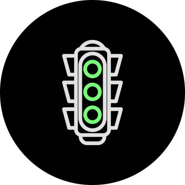 Trafik ışığı simgesi. vektör illüstrasyonu