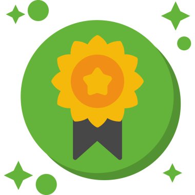 ödül ödülü ikonu düz stil