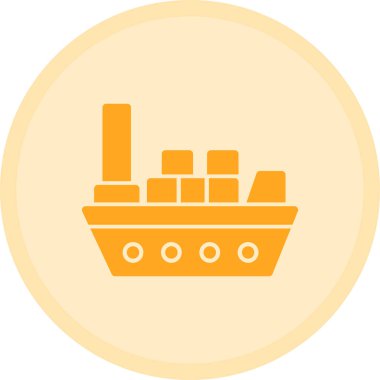 kargo gemisi. Basit resimleme