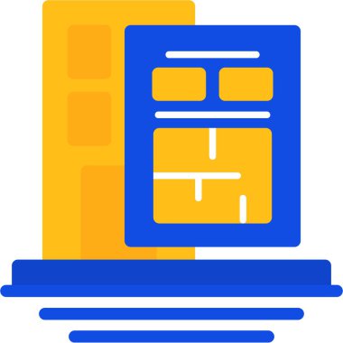 inşaat endüstrisi simgesi düz stil