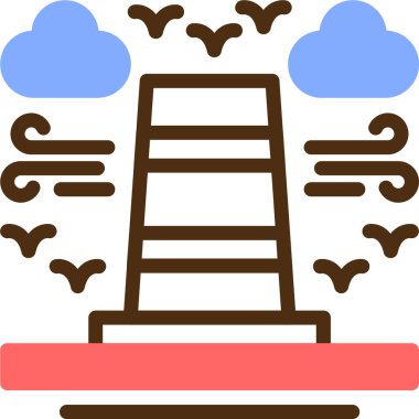 Bina. Web simgesi basit illüstrasyon