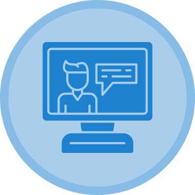 Bilgisayar. Web simgesi basit illüstrasyon