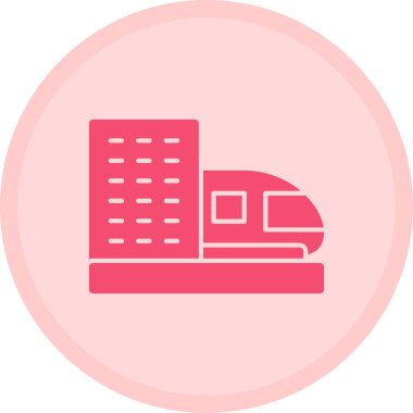 tren. Web simgesi basit illüstrasyon