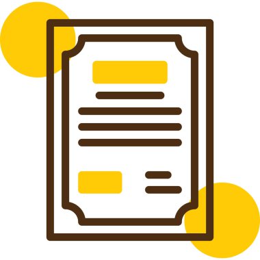 belge simgesi vektör illüstrasyonu