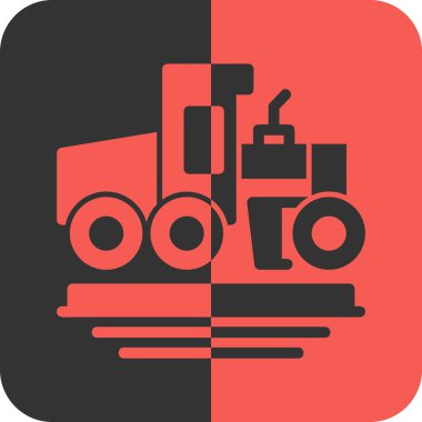 Çekici simgesi soyut arkaplanda izole edildi