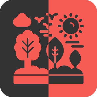 bitkisel düz ikon vektör çizimi