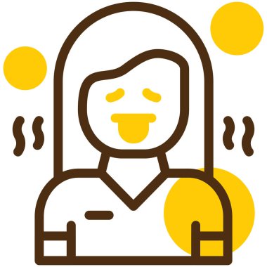 Kadın. Web simgesi basit illüstrasyon