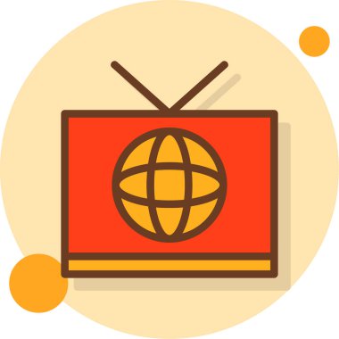 TV vektör simgesi modern basit vektör illüstrasyonu