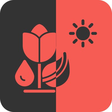 Bir bitki simgesinin vektör illüstrasyonu