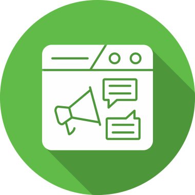 anons hoparlörü düz vektör simgesi