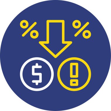 Bir dolar işaretinin vektör illüstrasyonu