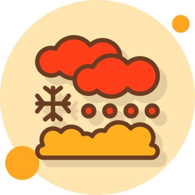 Hava durumu düz simgesi, vektör, illüstrasyon