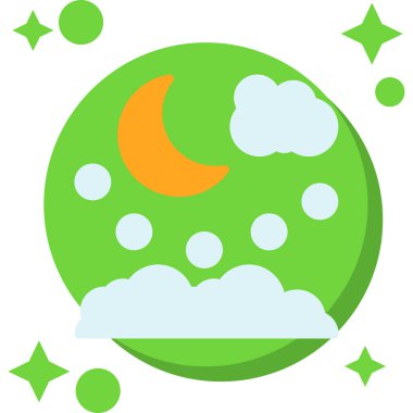 Ay. Web simgesi basit illüstrasyon