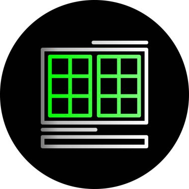 Pencere. Web simgesi basit illüstrasyon