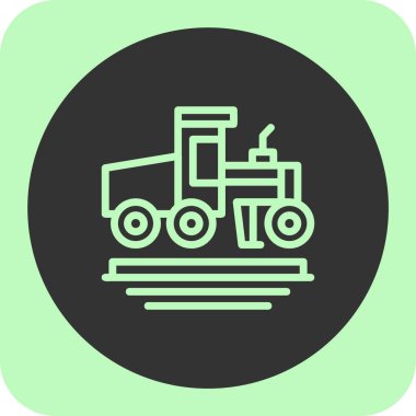 Traktör vektör simgesi modern illüstrasyon