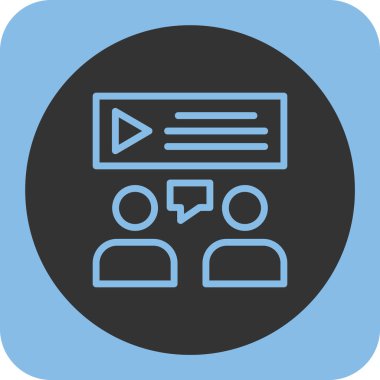 video vektör renk simgesi