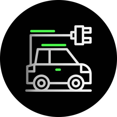 vektör araba simgesi, basit vektör illüstrasyonu