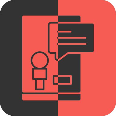 Sohbet simgesi soyut arkaplan grubunda izole edildi