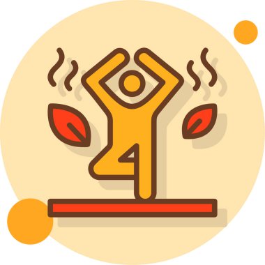 Yoga pozu. Basit tasarım