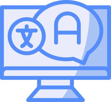 Bilgisayar. Web simgesi basit illüstrasyon