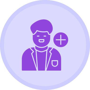 Doktor. Web simgesi basit illüstrasyon