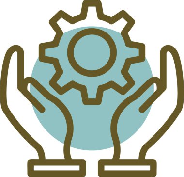 Dişliler. Web simgesi basit illüstrasyon