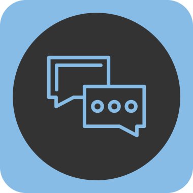 sohbet web simgesi, vektör çizim