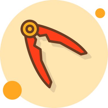 Makas simgesi, vektör illüstrasyonu