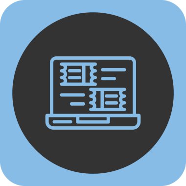 Bir web simgesinin vektör illüstrasyonu