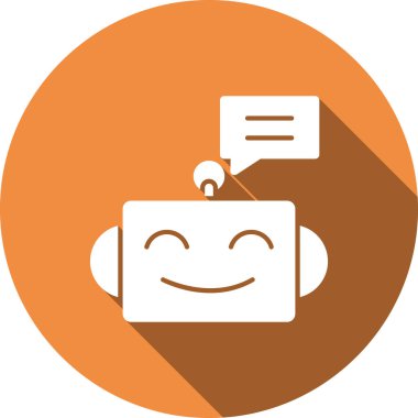 Bir robot simgesinin vektör illüstrasyonu