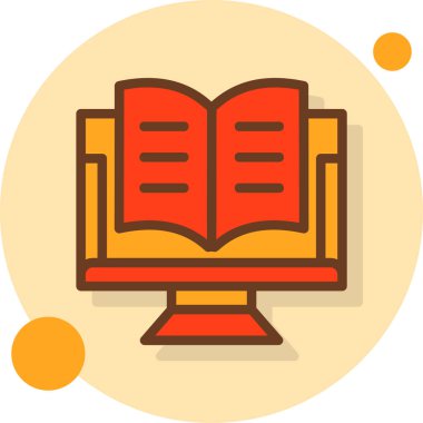 Kitap. Web simgesi basit illüstrasyon