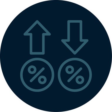vektör yüzdesi simgesi çizimi
