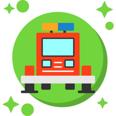 Kamyon ikonu. vektör illüstrasyonu