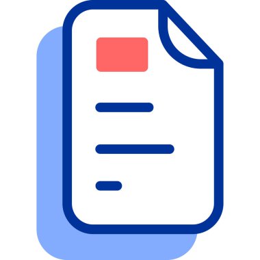 Belge. Web simgesi basit illüstrasyon