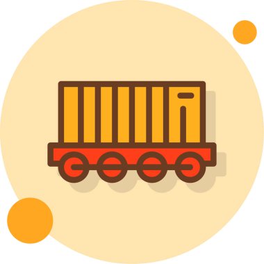 tren. Web simgesi basit illüstrasyon