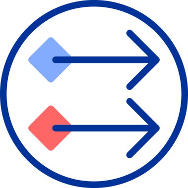 Yön ok simgesi, vektör illüstrasyonu