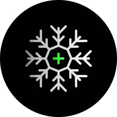 Kar Tanesi simgesi, vektör illüstrasyonu