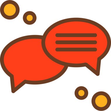 sohbet simgesi, vektör illüstrasyonlu konuşma balonu