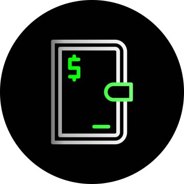 Bir dolar simgesinin vektör illüstrasyonu