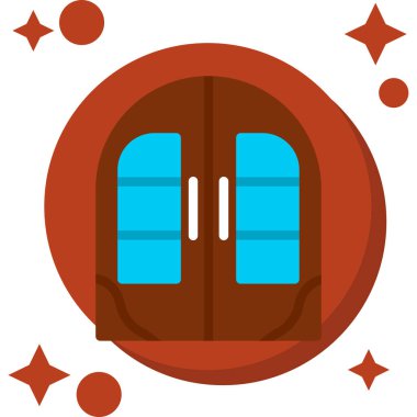 Bir mavi ve kırmızı renk simgesinin vektör çizimi