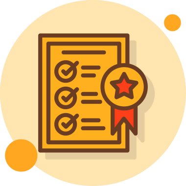 Kontrol listesi düz simgesi, vektör illüstrasyonu