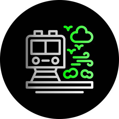 Benzersiz tren simgesi vektör illüstrasyonu