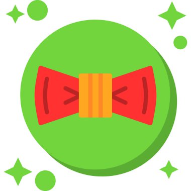 Yumuşak gölge arkaplanda izole edilmiş modaya uygun düz stil papyon simgesi.