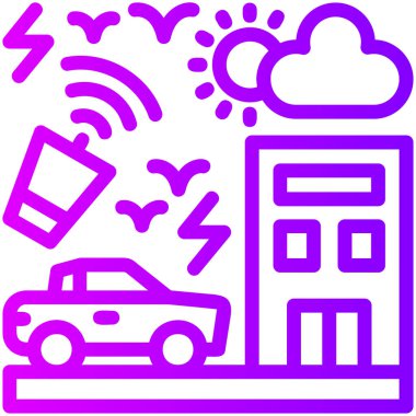 Araba park kutsal kişilerin resmi, vektör çizim