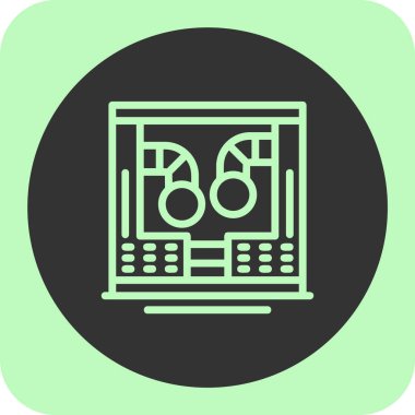 Modern b 'nin vektör illüstrasyonu simge müziğinden yoksun