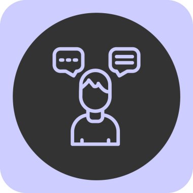 Sohbet simgesinin vektör illüstrasyonu