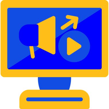 Bir dizüstü bilgisayar simgesinin vektör illüstrasyonu