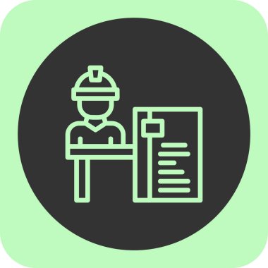 Mühendis vektör simgesi modern illüstrasyon tasarımı