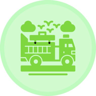 Benzersiz itfaiye aracı vektör simgesi