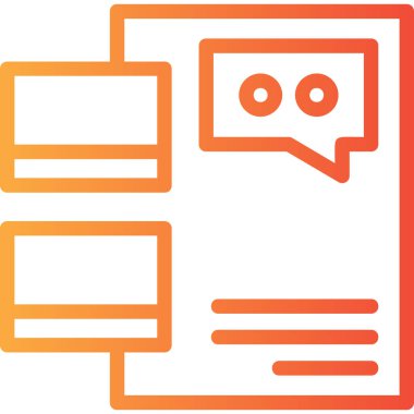 Konuş. Web simgesi basit illüstrasyon